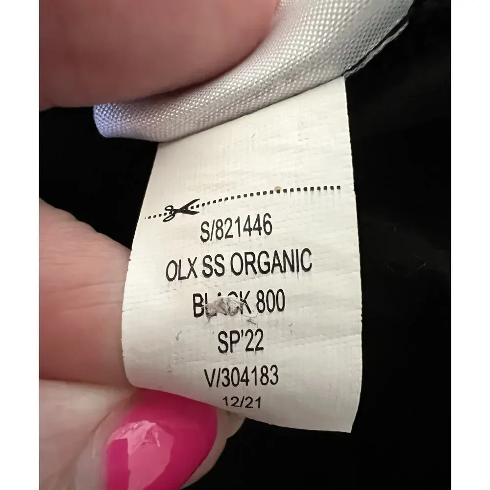 BANANA REPUBLIC Women's Black Organic 100% Cotton V Neck Midi Dress Sz M - Picture 10 of 12